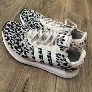 Adidas Black and White Athletic Shoes
